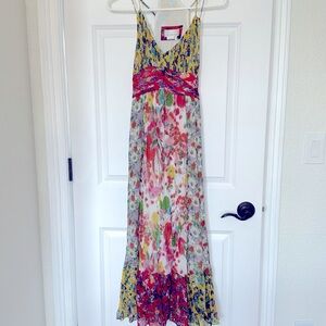 EUC Anthropologie Malibu Floral Maxi Dress